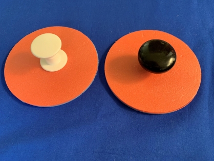 オレンジ絽の鍋蓋