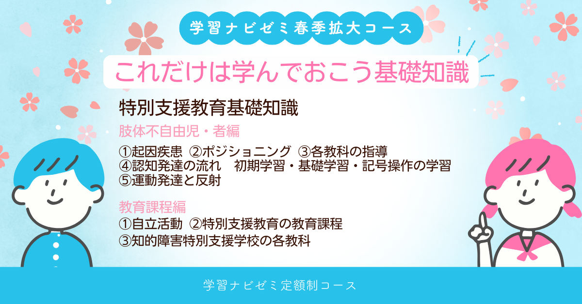 学習ナビゼミ定額制コース 特別支援教育基礎知識